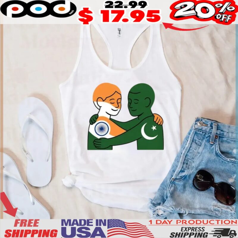 India Pakistan Peace Anti War Hug Shirt
