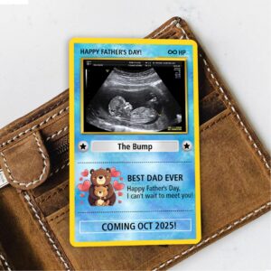 Custom Ultrasound Expecting Dad Gift from Bump New Dad Father's Day Gifts Photo Hologram Wallet Card