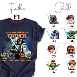 Personalized I Am Their Father Name Dad With Kids Father's Day With Name Kid T Shirt