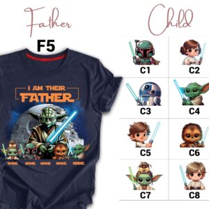Personalized I Am Their Father Name Dad With Kids Father's Day With Name Kid T Shirt