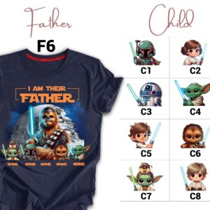 Personalized I Am Their Father Name Dad With Kids Father's Day With Name Kid T Shirt