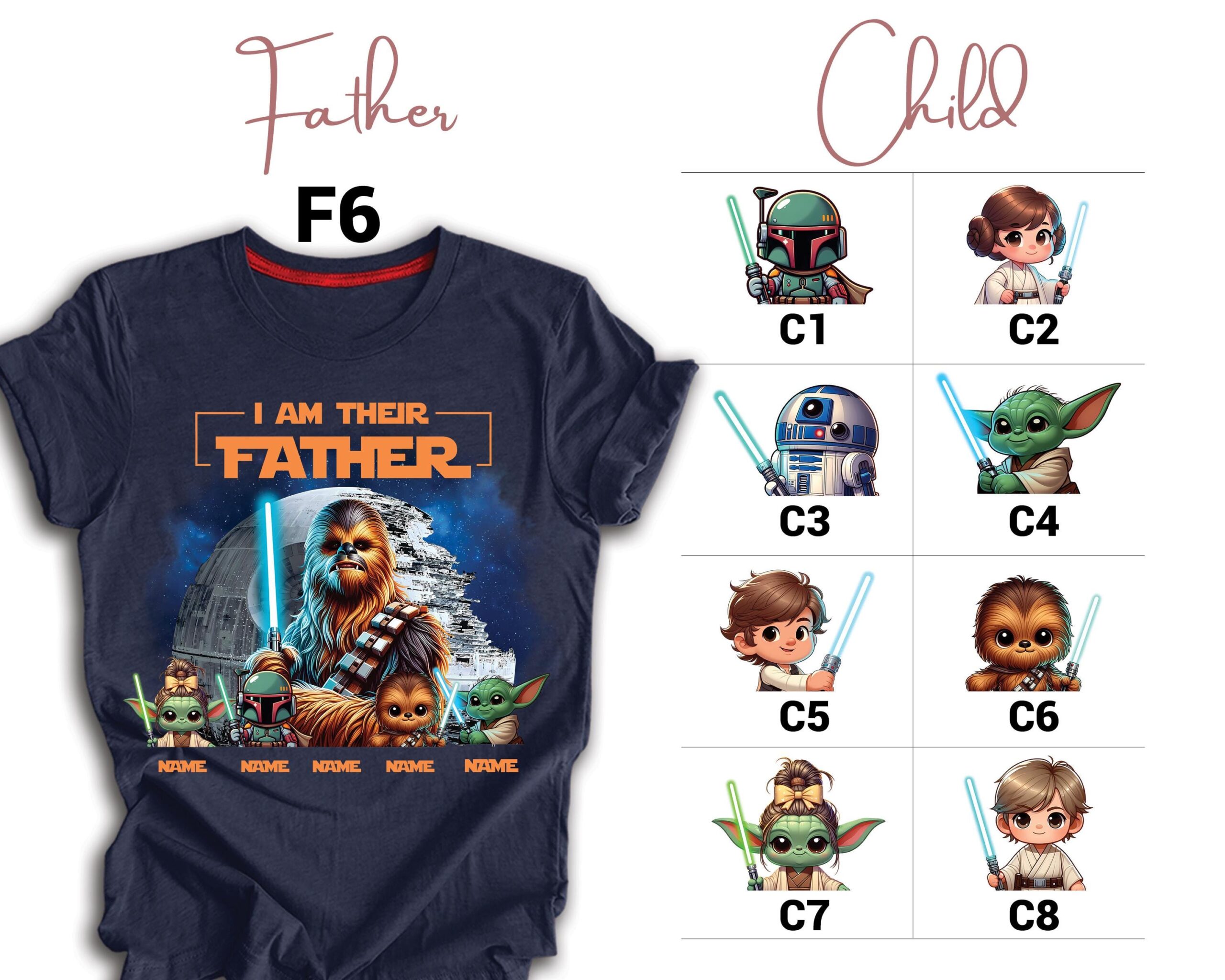 il_fullxfull.6865542946_pjc9 Personalized I Am Their Father Name Dad With Kids Father's Day With Name Kid T Shirt