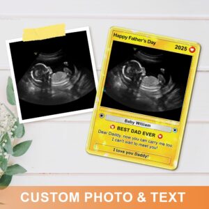Father's Day Ultrasound Best Dad Ever Pregnancy New Dad Sonogram Hologram Wallet Card