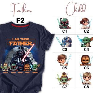 Personalized I Am Their Father Name Dad With Kids Father's Day With Name Kid T Shirt