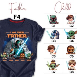 Personalized I Am Their Father Name Dad With Kids Father's Day With Name Kid T Shirt