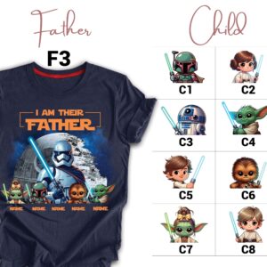 Personalized I Am Their Father Name Dad With Kids Father's Day With Name Kid T Shirt