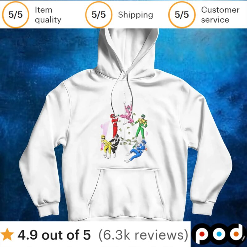 Power Rangers turn up t shirt