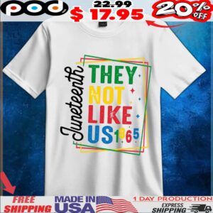 juneteenth they don't like us 1865 Black History Independence Day T shirt