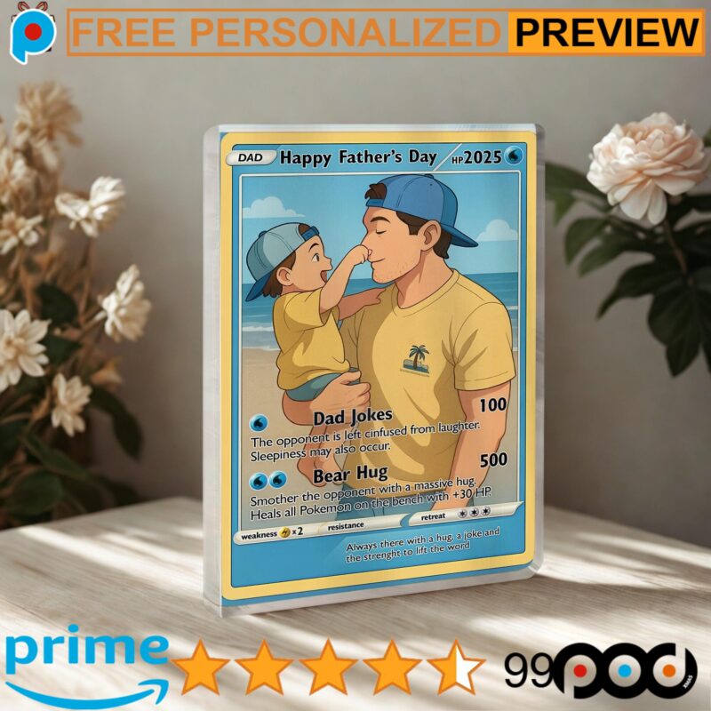 Free Personalized Amine Father's Day Acrylic Block Plaque Free Personalized Amine Father's Day Acrylic Block Plaque