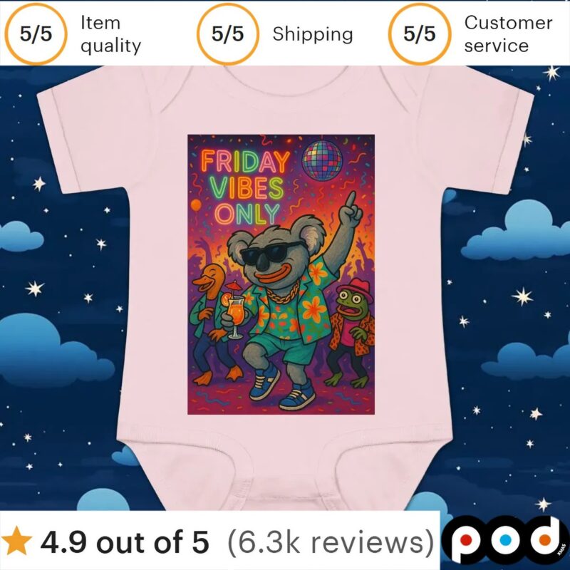 Koala Hawaiian Friday Vibes Only T Shirt