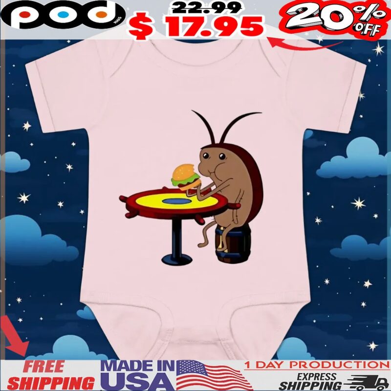 Cockroach eating bugger krabby patty t shirt