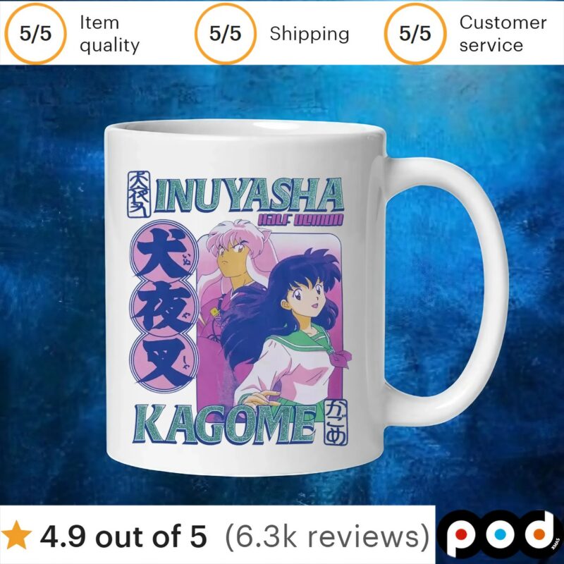 InuYasha half Demon Kagome Duo Glitter T Shirt InuYasha half Demon Kagome Duo Glitter T Shirt