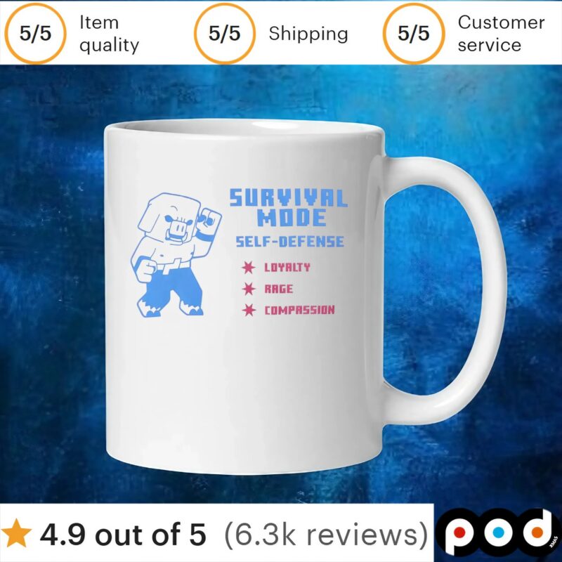 Minecraft Survival Mode Self Defense Loyalty Rage Compassion T Shirt