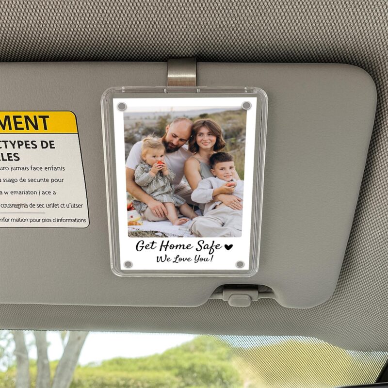 Father's Day Gift Personalized PHOTO INCLUDED Dad Car Visor Clip
