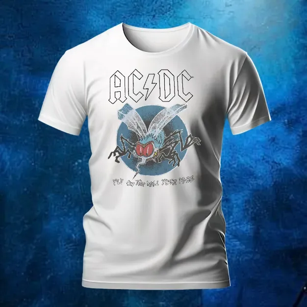 Mosquito AC DC Fly On The Wall Tour 1985 Vintage Shirt