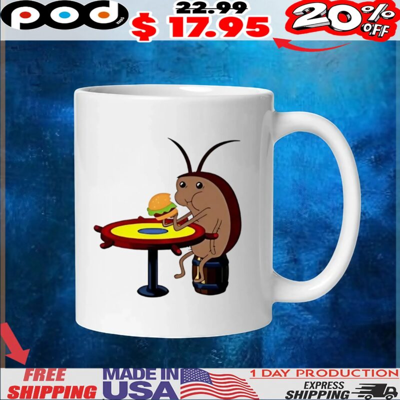 Cockroach eating bugger krabby patty t shirt