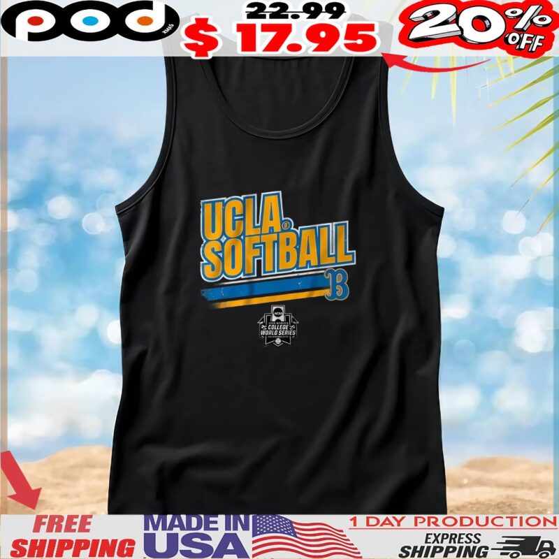 UCLA Softball Women's College World Series Stripe T Shirt UCLA Softball Women's College World Series Stripe T Shirt