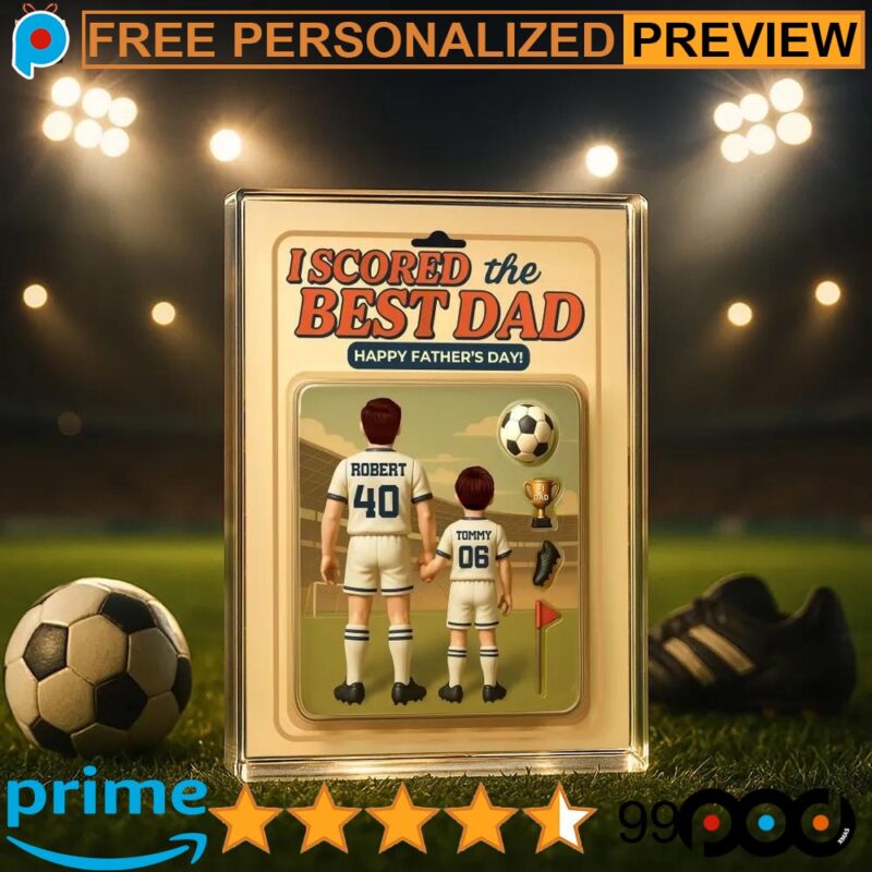 Soccer Dad I Scored The Best Dad Soccer Personalized Father's Day Acrylic Block Plaque Soccer Dad I Scored The Best Dad Soccer Personalized Father's Day Acrylic Block Plaque