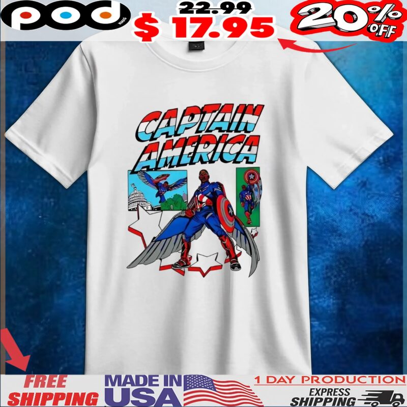 Captain America Sam Wilson Marvel comic t shirt