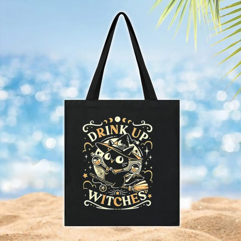 Cat drink up a witches t shirt