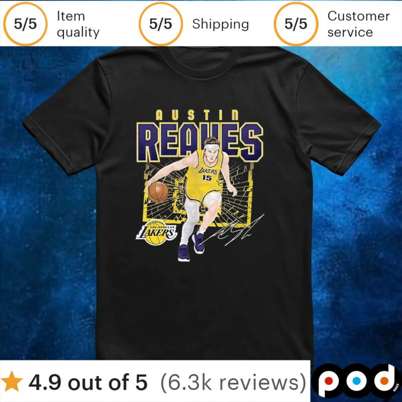 Austin Reaves Los Angeles Lakers shattered t shirt