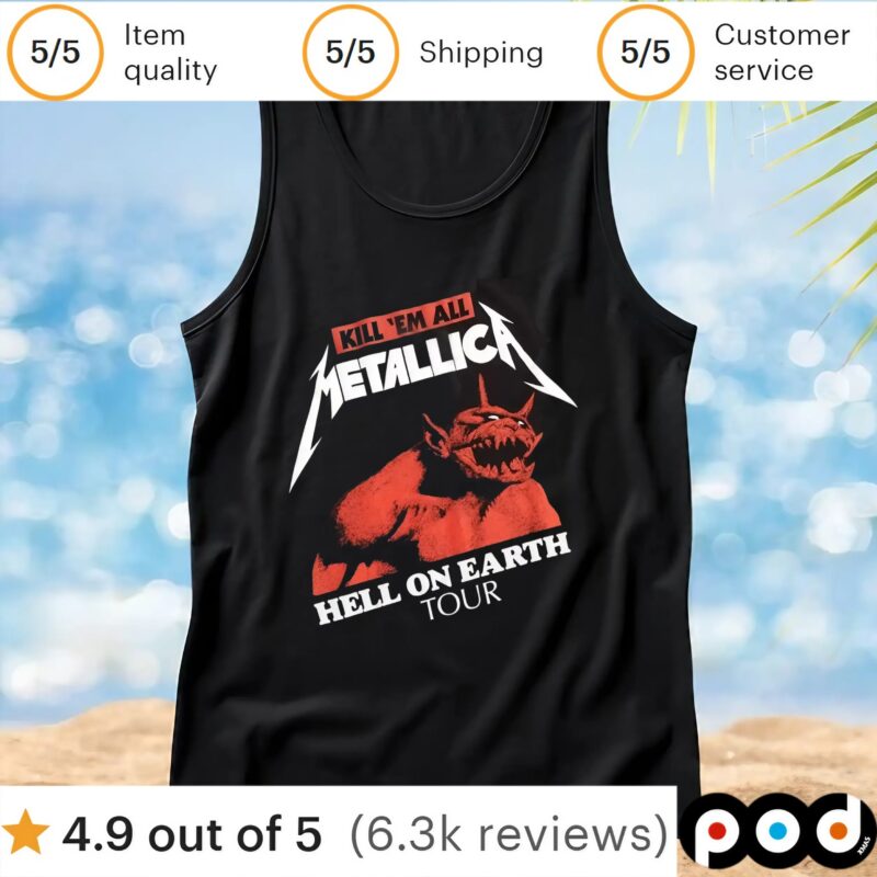 Metallica Kill 'Em All Hell On Earth Tour T Shirt