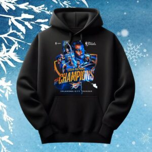 2025 NBA Champions Poster Oklahoma City Thunder Team Celebration Art T Shirt