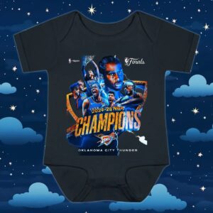 2025 NBA Champions Poster Oklahoma City Thunder Team Celebration Art T Shirt