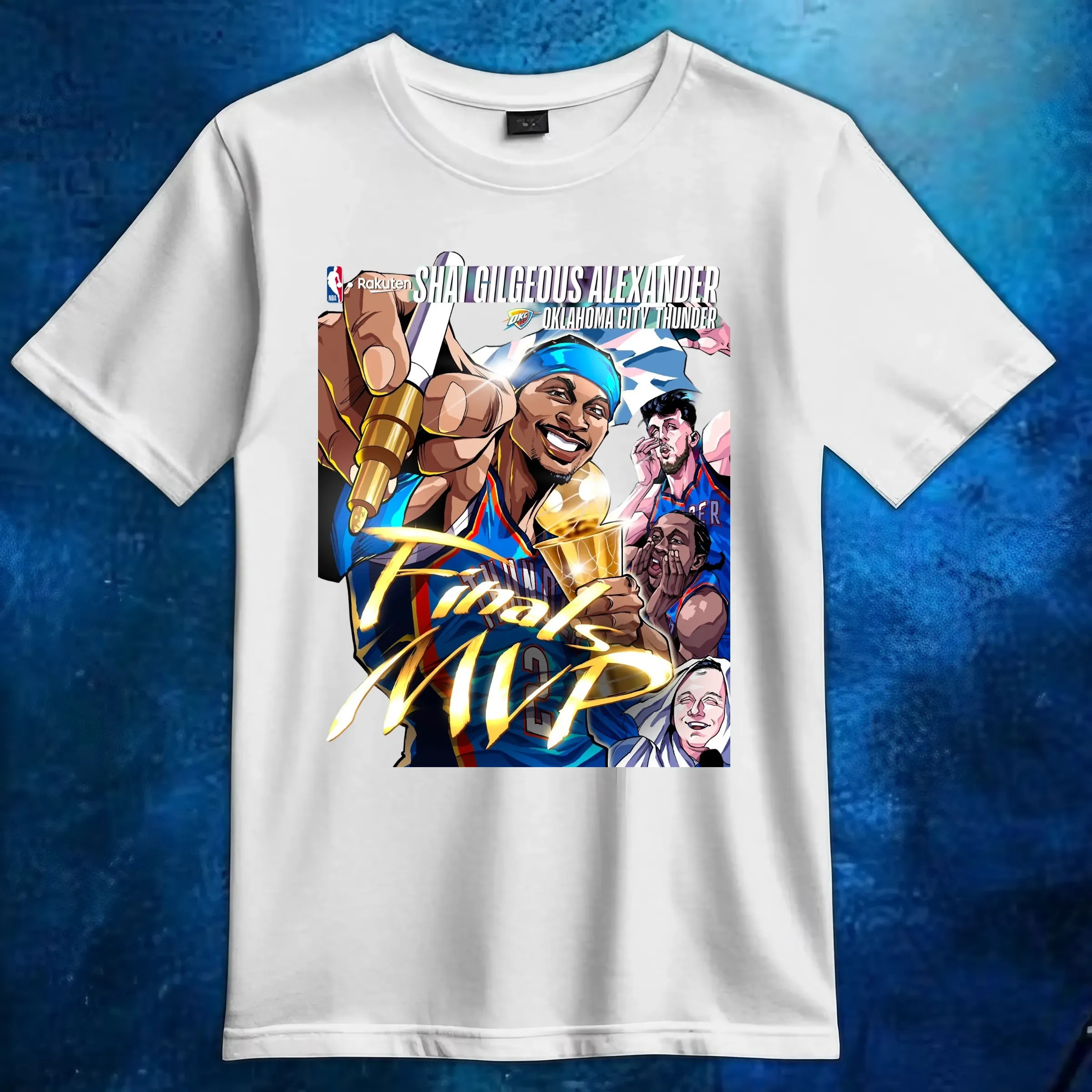 2025 NBA Finals MVP Shai Gilgeous-Alexander OKC Thunder NBA Champions Art T Shirt
