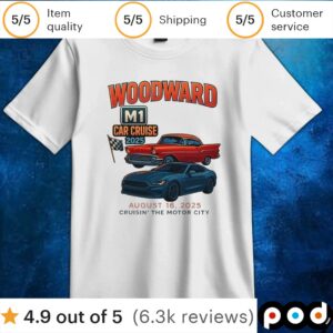 2025 Woodward M1 Car Cruise t shirt