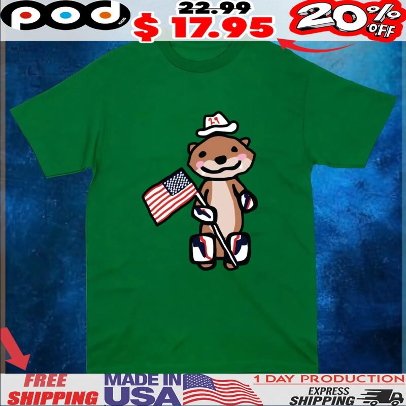 Patriotic Otter Flag T Shirt