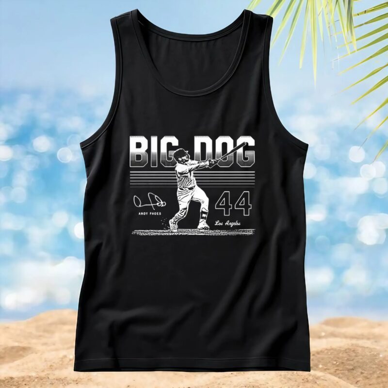 Andy Pages Los Angeles Dodgers big dog signature t shirt