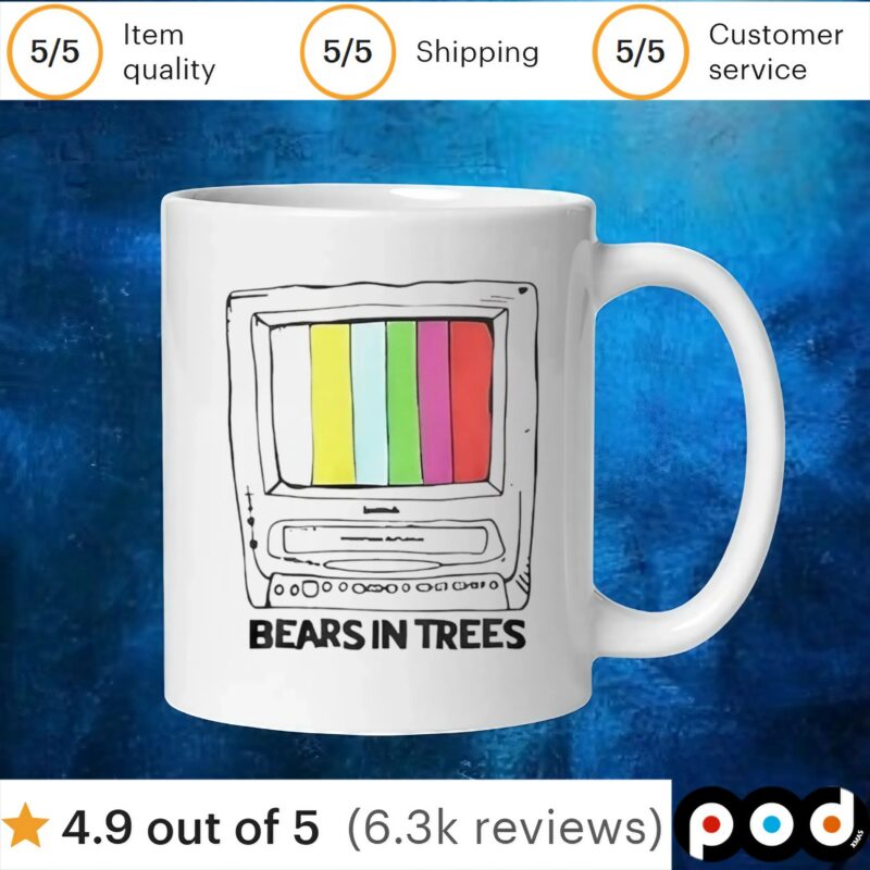 Bears in trees retro tv t shirt