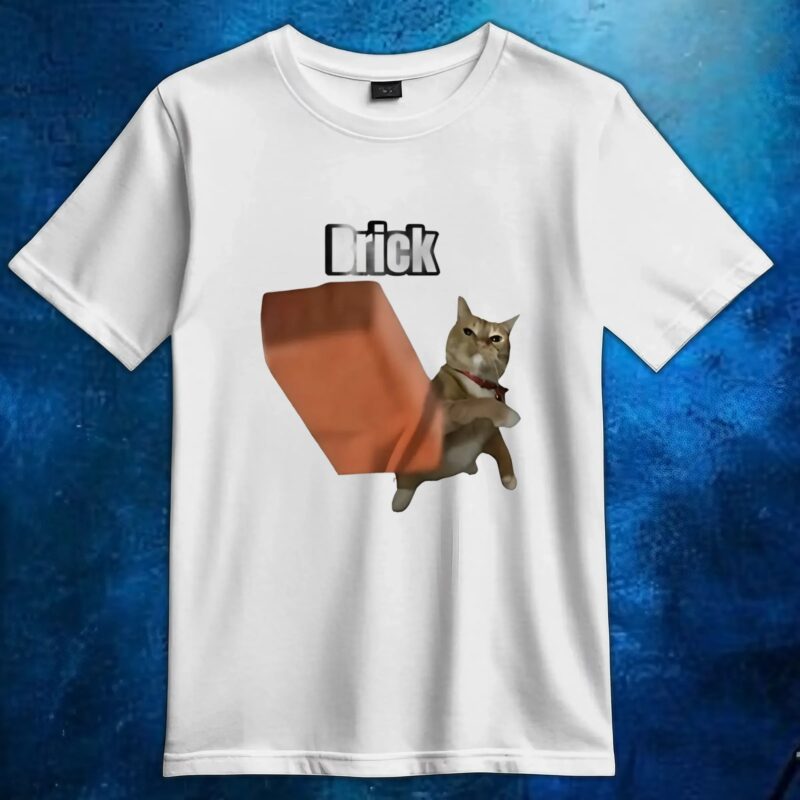Cat throwing brick shirt