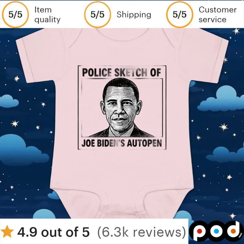 Barack Obama police sketch of Joe Biden’s autopen t shirt