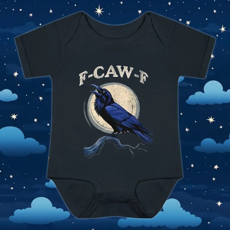 F-Caw-F bird moon t shirt