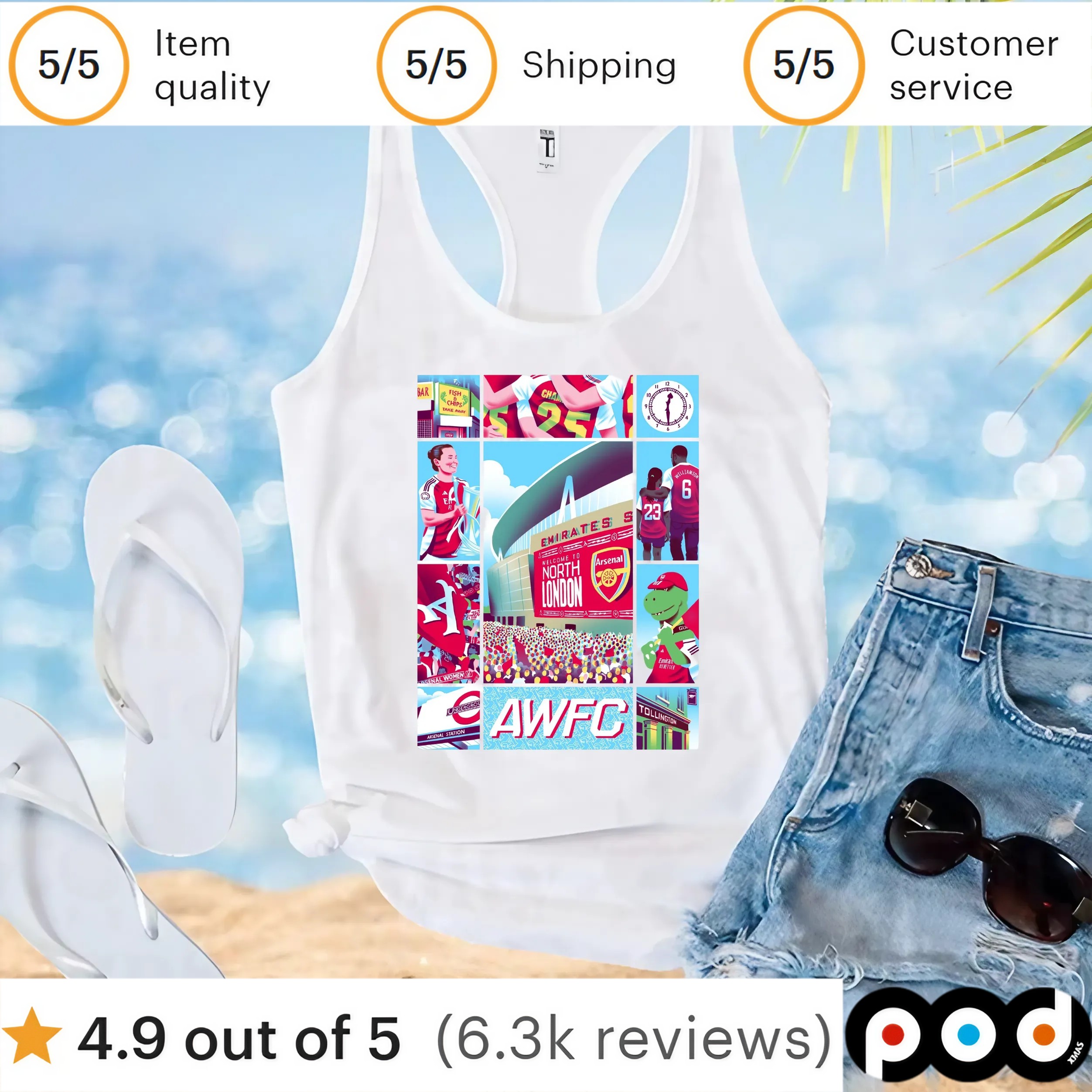 AWFC Welcome To North London At Emirates Stadium T Shirt