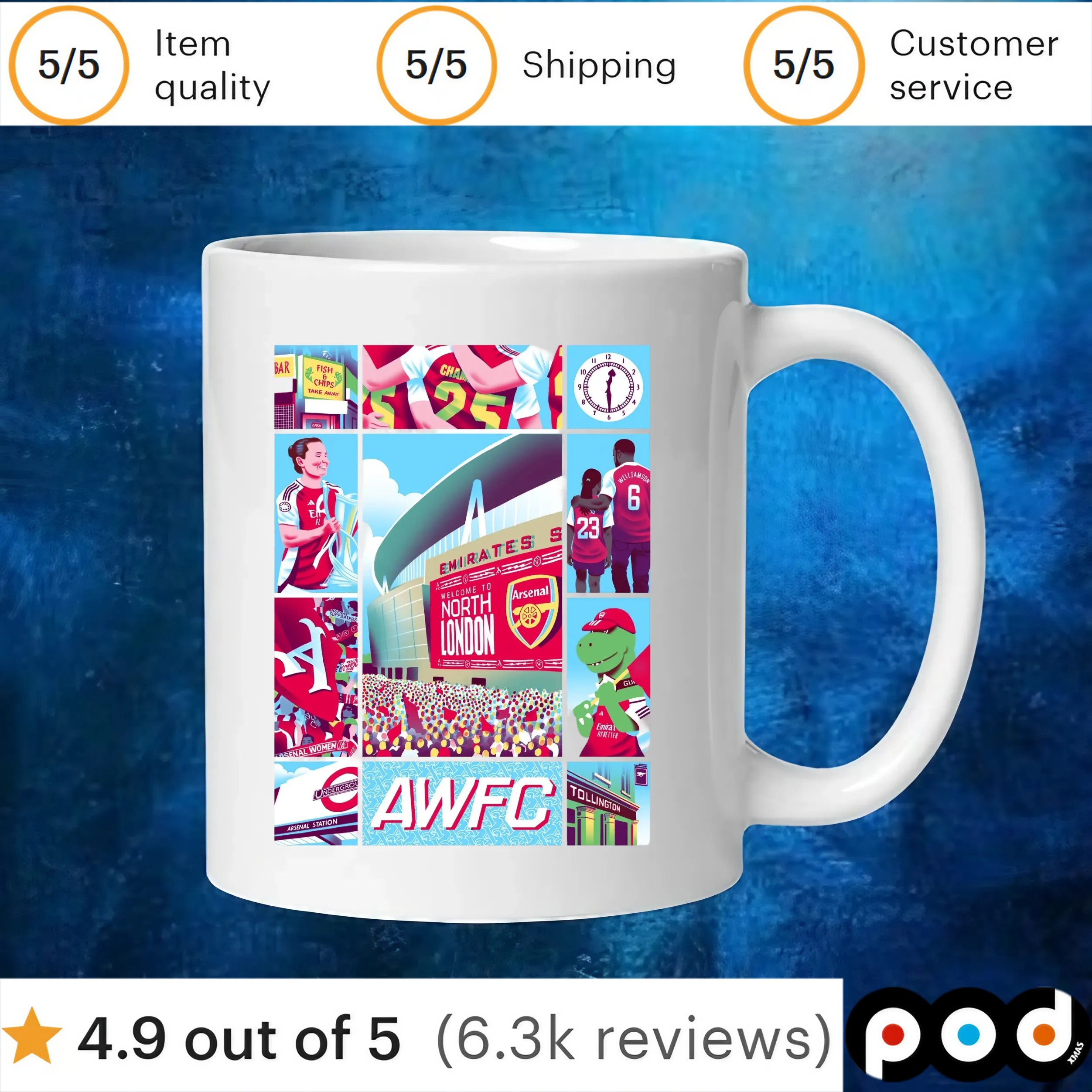 AWFC Welcome To North London At Emirates Stadium T Shirt