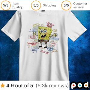 A SpongeBob collage shirt design from 2005 t shirt