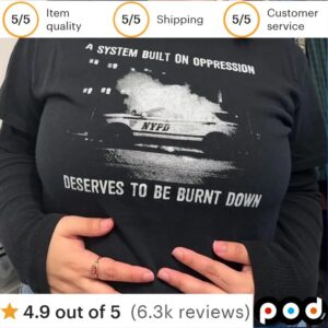 A System Built On Oppression Deserves To Be Burnt Down T Shirt