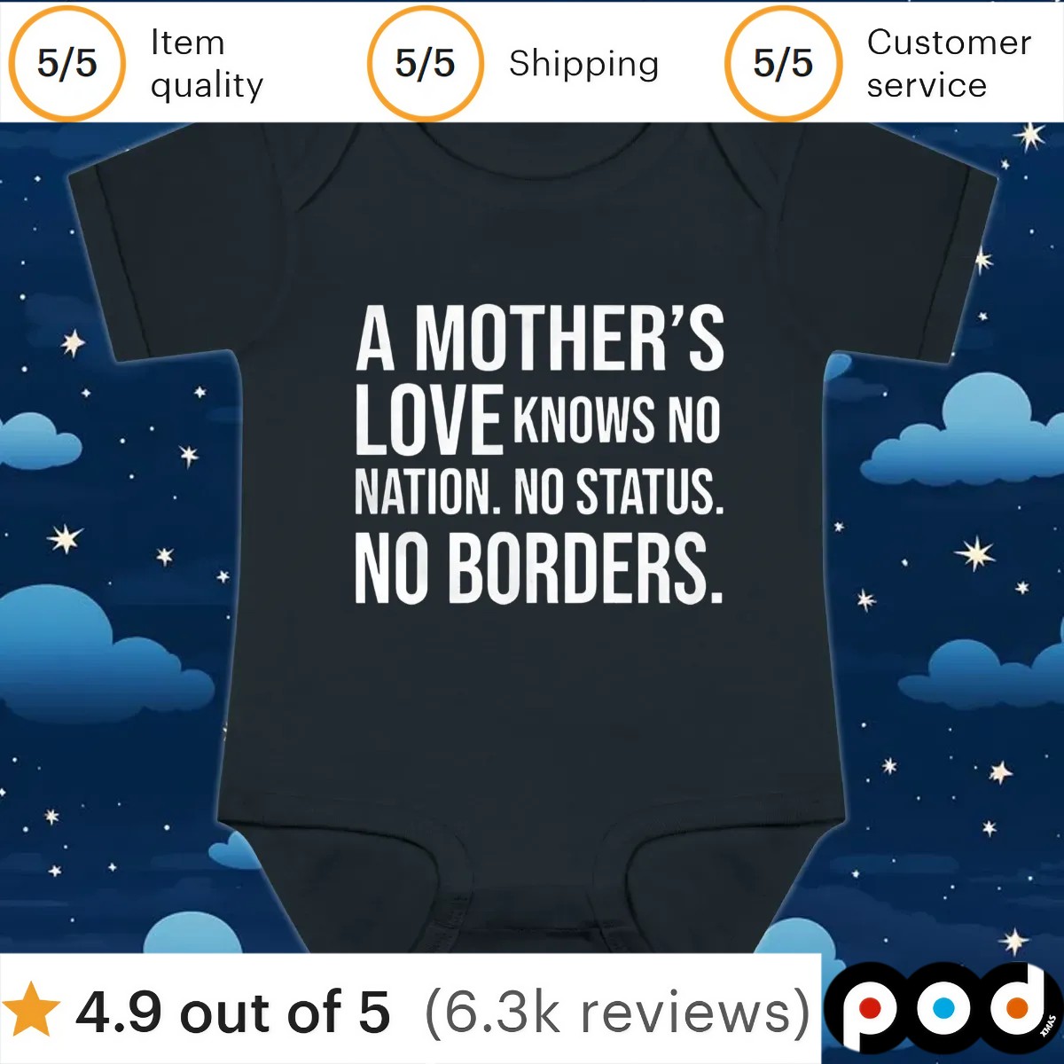 A mother’s love knows no nation no status no borders t shirt
