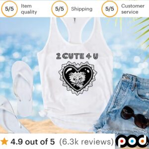 Aidabloom 2 Cute 4 U heart t shirt