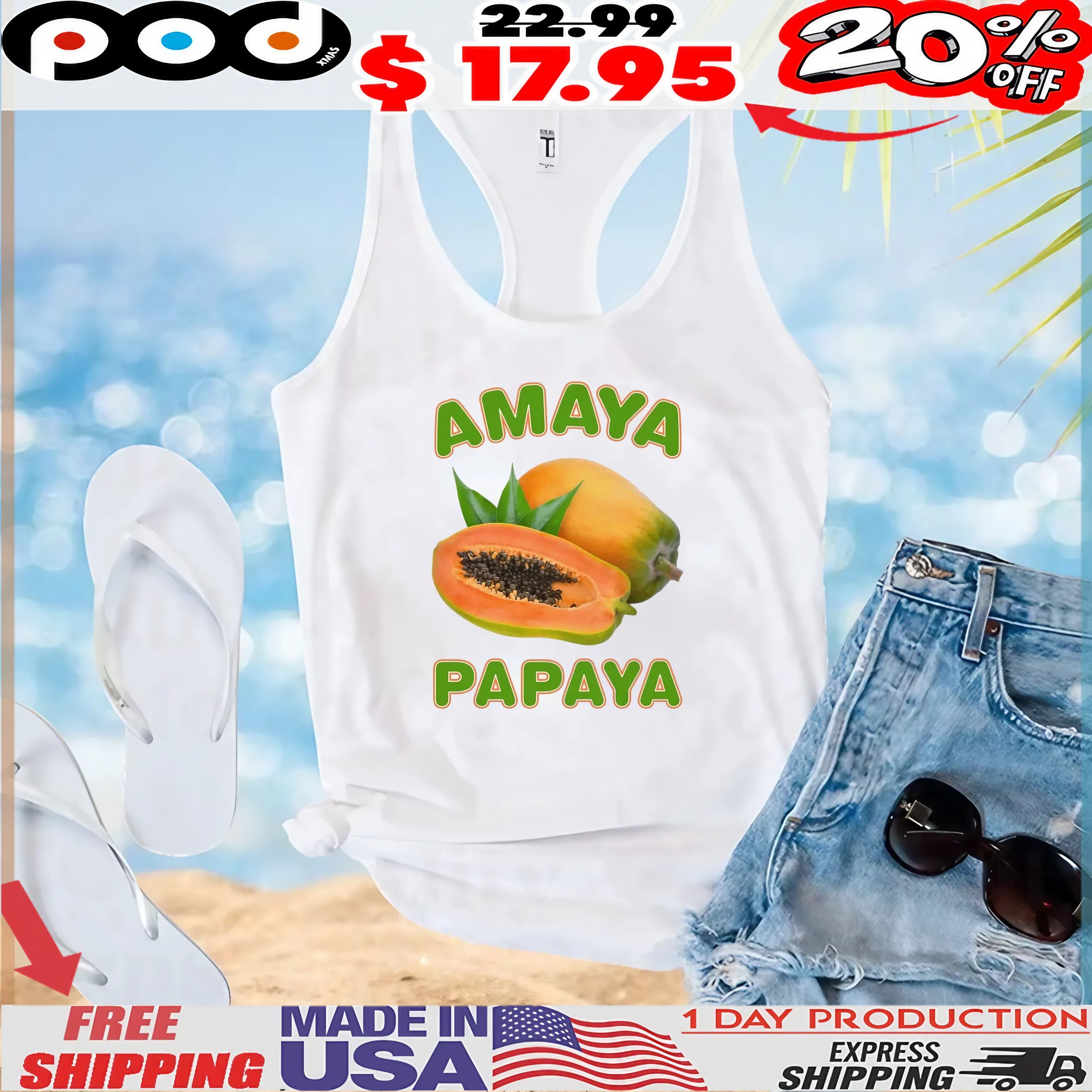 Amaya Papaya Fruit T Shirt