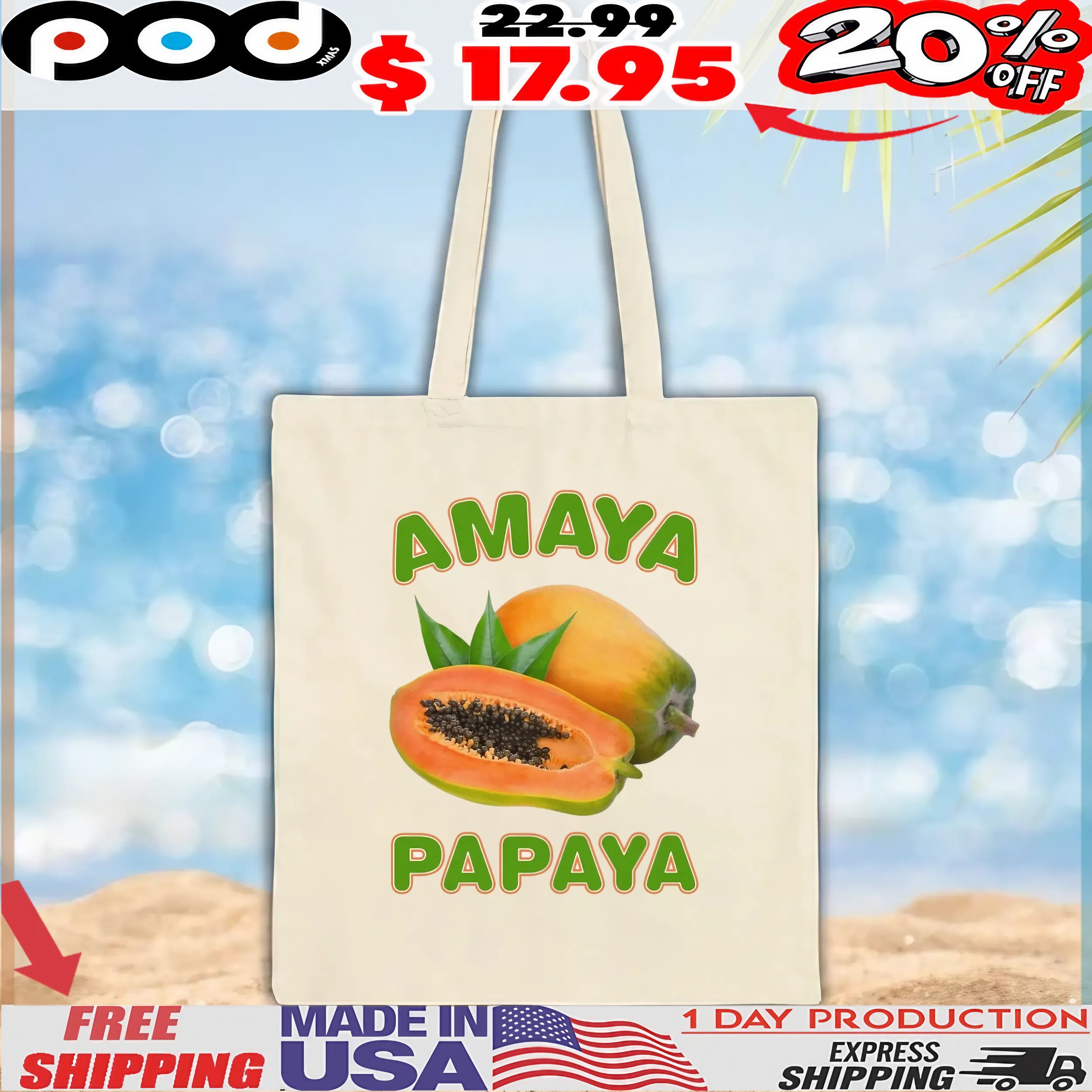 Amaya Papaya Fruit T Shirt