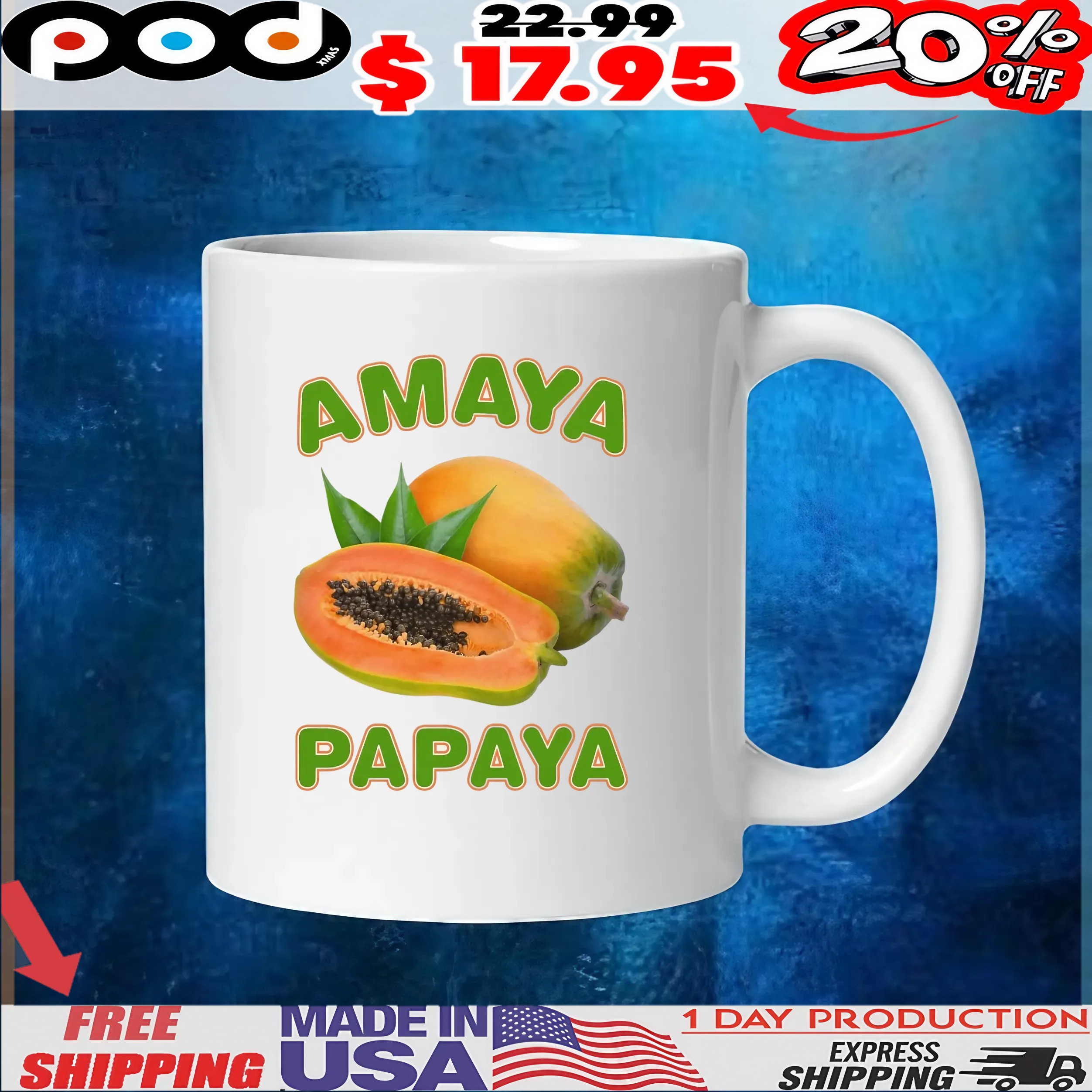 Amaya Papaya Fruit T Shirt