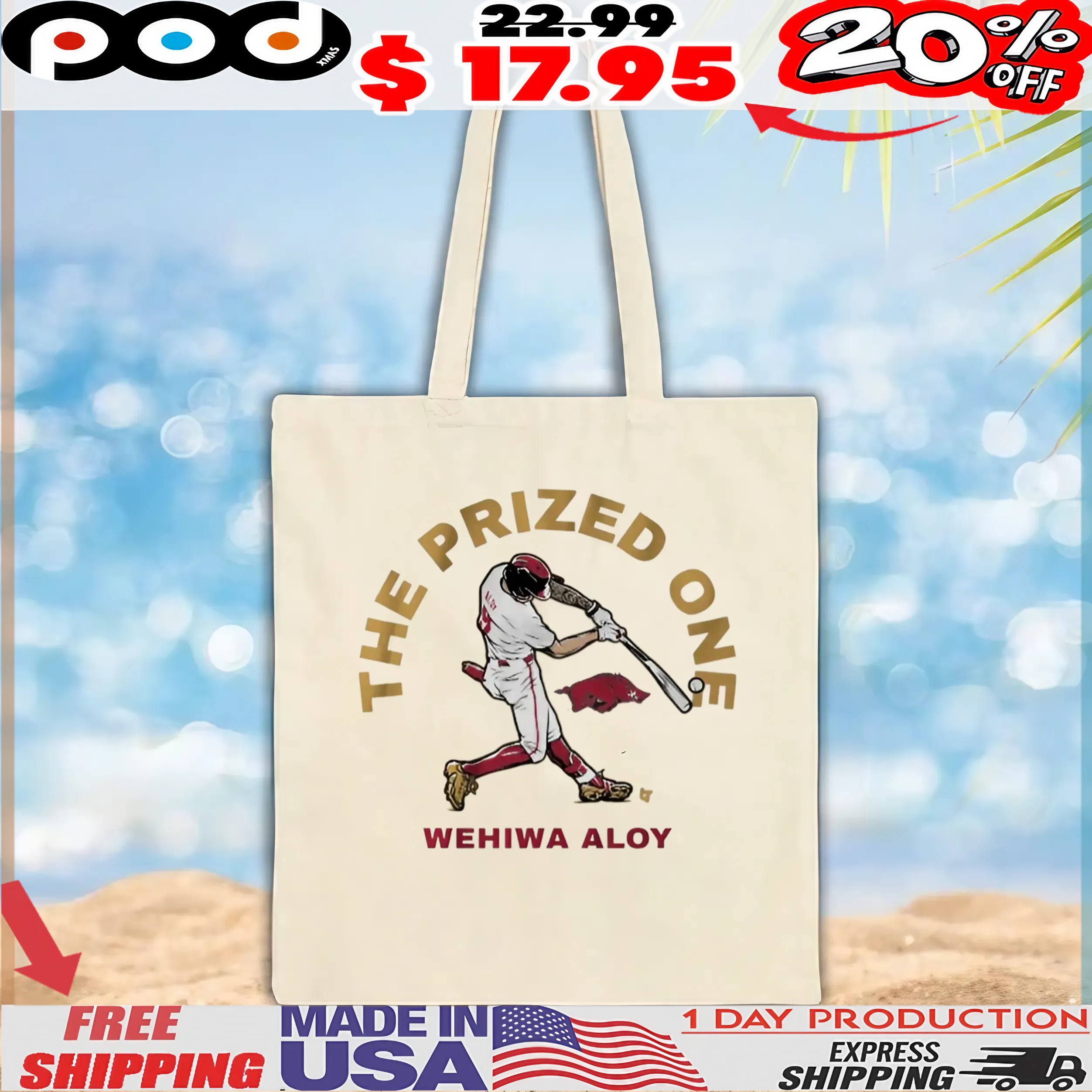 Arkansas Baseball Wehiwa Aloy The Prized One Mascot T Shirt