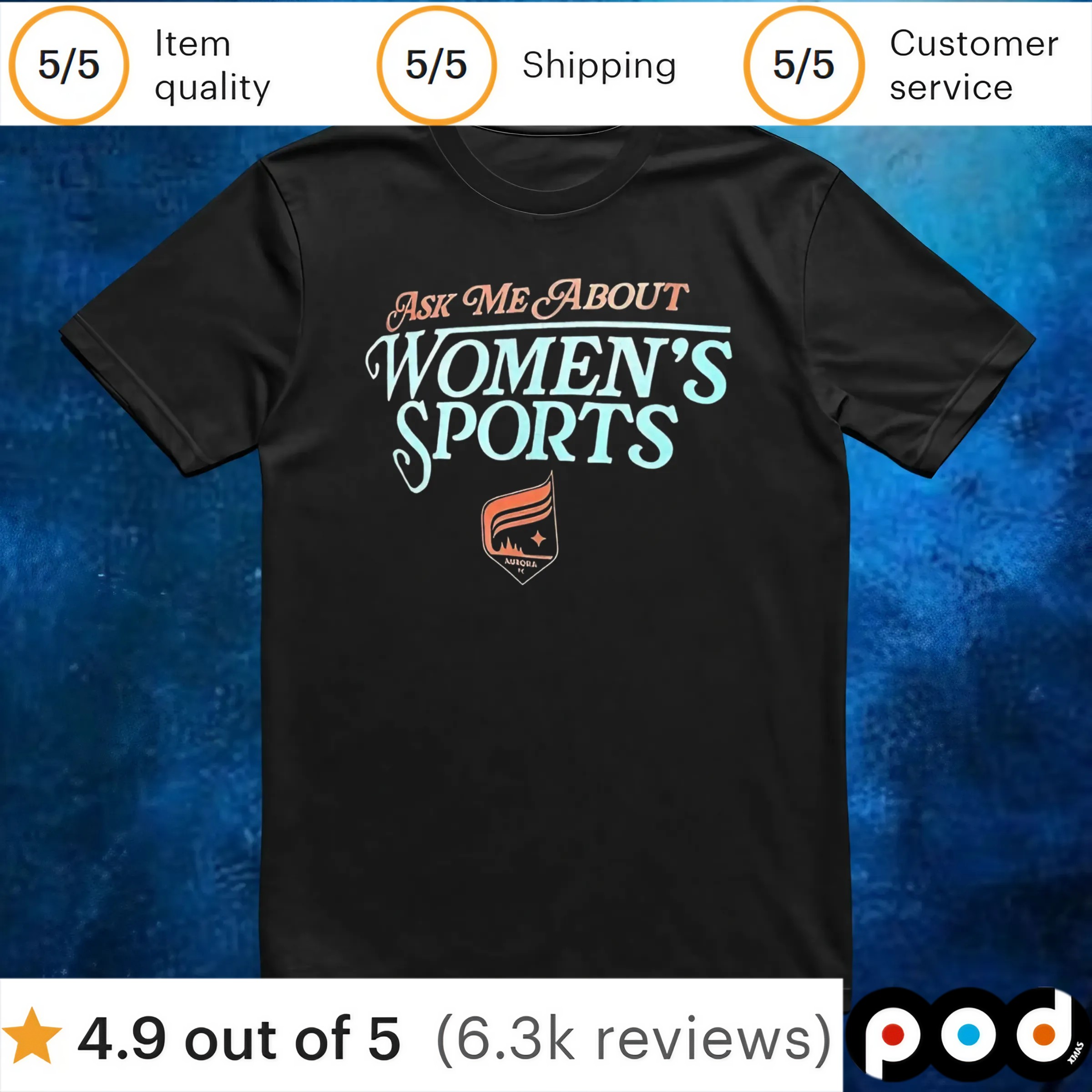 Ask me about women’s sports Aurora FC t shirt