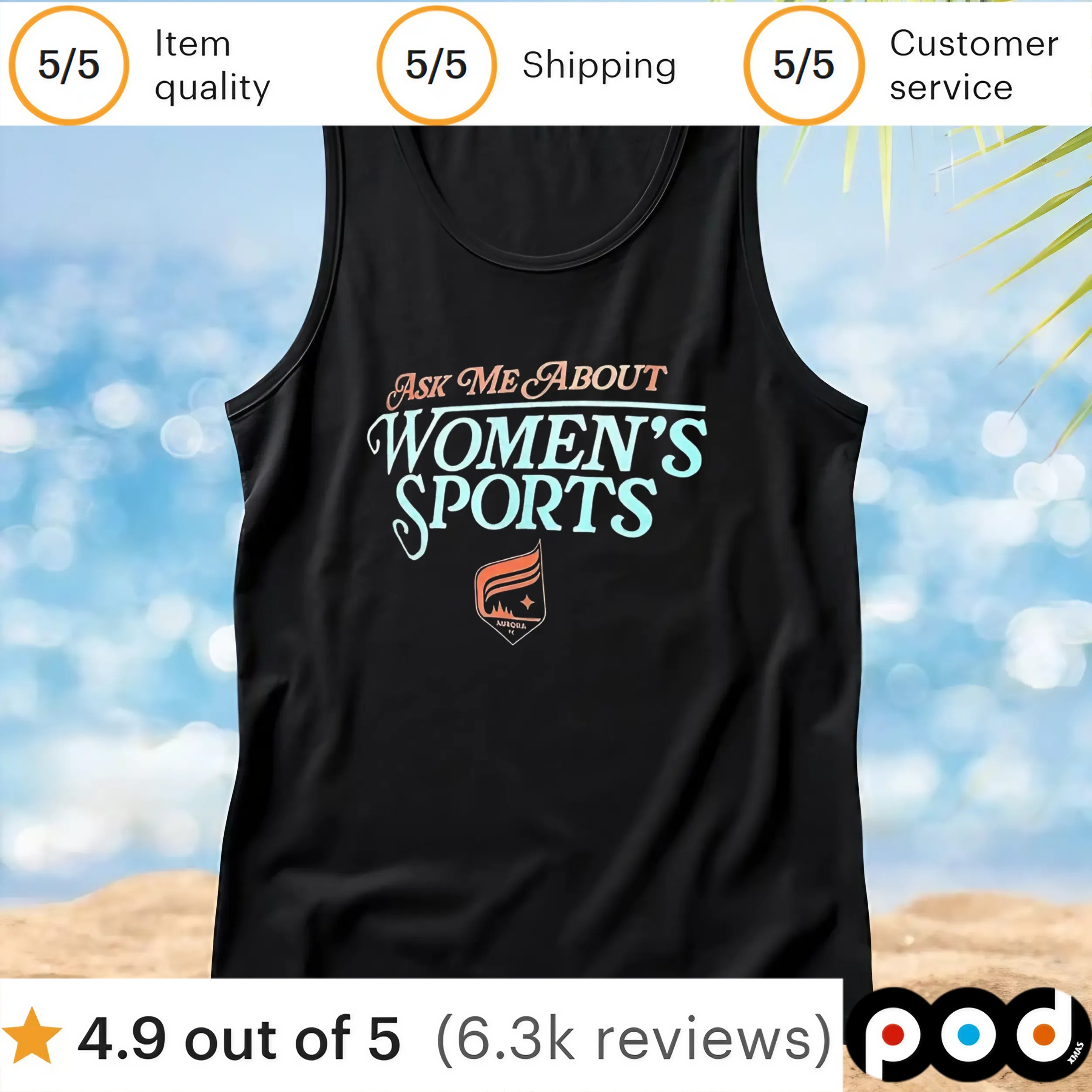 Ask me about women’s sports Aurora FC t shirt