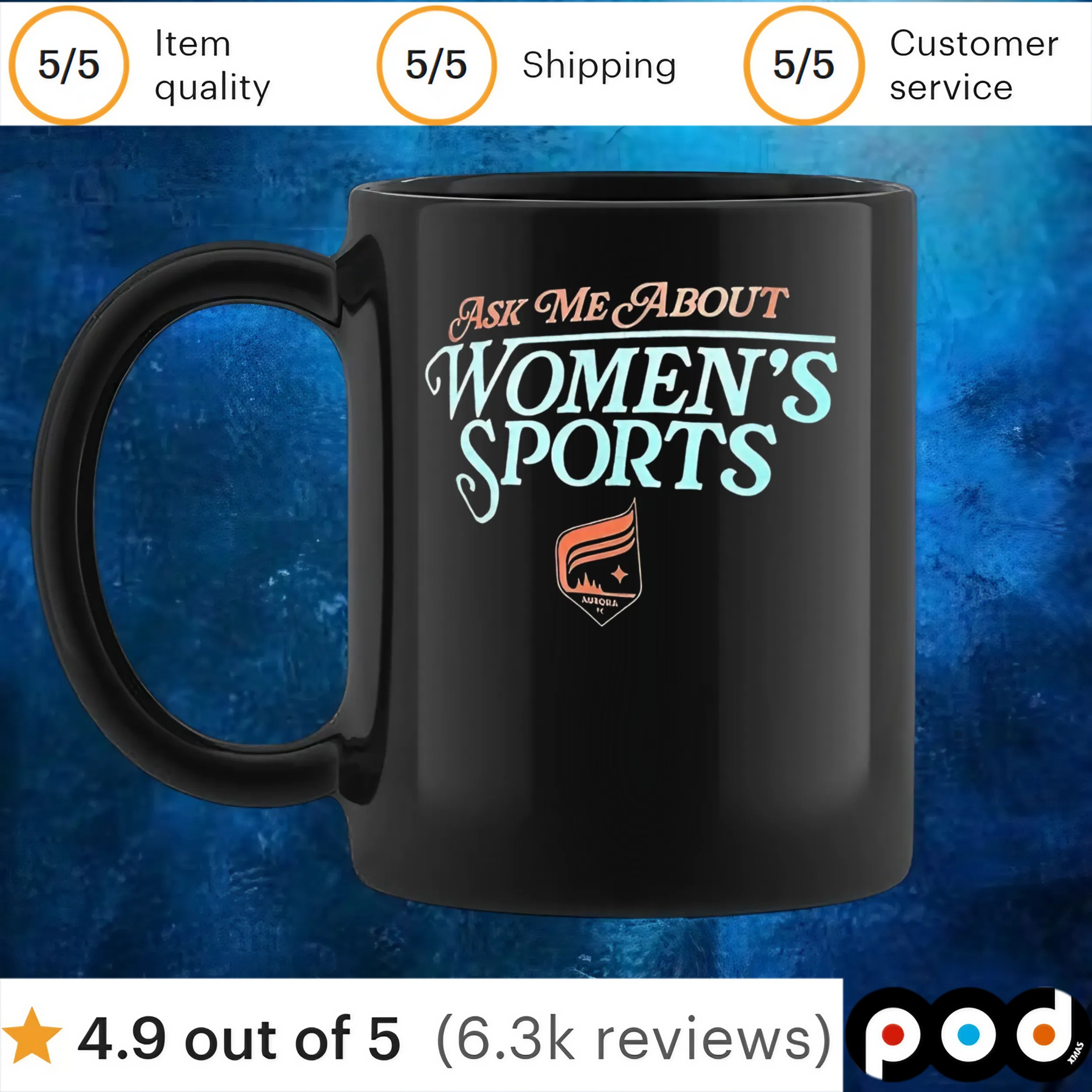 Ask me about women’s sports Aurora FC t shirt