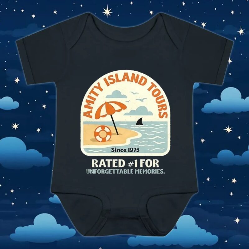 JAWS Amity Island Tours rated 1 for unforgettable memories t shirt